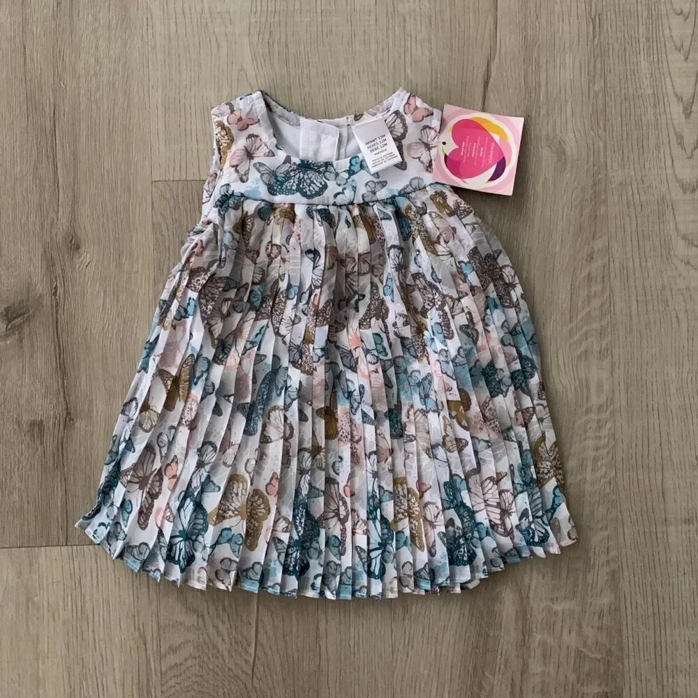 Youngland Baby Girls' Pleated Shift Dress